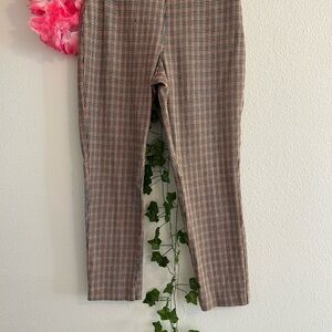 Plaid Trousers in Brown and Black